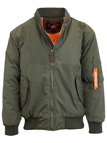 GALAXY BY HARVIC SPIRE BY GALAXY MEN'S FLIGHT JACKET - SIZE: MEN 3XL - OLIVE - Brand New