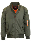 GALAXY BY HARVIC SPIRE BY GALAXY MEN'S FLIGHT JACKET - SIZE: MEN 3XL - OLIVE - Like New