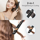 NICEBAY TITANIUM FLAT IRON HAIR STRAIGHTENER CURLER 2 IN 1,FAST HEATING - GOLD - Like New
