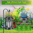GENERIC 4 PACK SOLAR LANTERN OUTDOOR LIGHTS FLICKERING FLAME - BLACK - Like New