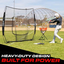 GOSPORTS 7 FT X 7 FT BASEBALL & SOFTBALL NETS, HITTING, PITCHING, 7X7, BLACK - Like New