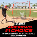 GOSPORTS 7FT X 7FT BASEBALL SOFTBALL NETS PITCHING HITTING NET - RED - Like New