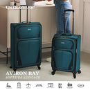 U.S. Travel Aviron Bay Expandable Softside Luggage Spinner Wheels 22" - BLACK - Brand New