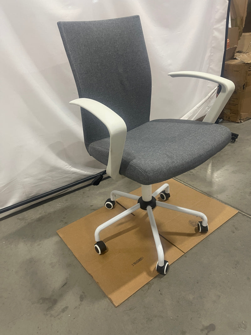 EFOMAO MODERN DESK OFFICE CHAIR, BREATHABLE FABRIC HOME OFFICE CHAIR  - GRAY - Like New