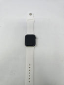 APPLE WATCH SERIES 4 (GPS + CELLULAR) 40MM STAINLESS STEEL CASE WHITE SPORT BAND - Like New