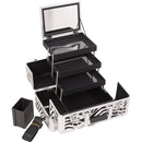 SUNRISE Makeup Case on Wheels 2 in 1 I3561 Hair Stylist Professional - Zebra - Brand New