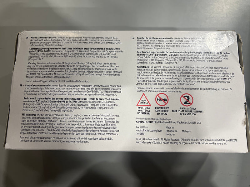 GENERIC NITRILE EXAM DISPOSABLE NON-STERILE GLOVES, 250PCS MEDIUM - BLUE - Brand New