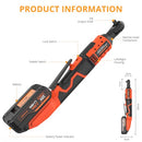 PARRIOR 20V CORDLESS ELECTRIC RATCHET WRENCH SET WITH 7 SOCKETS - ORANGE - Like New