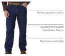 WranglermensLined Relaxed Fit Jean Size: 36x36 - Brand New
