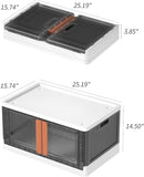HAIXIN STORAGE CABINET, 19 GAL FOLDING STORAGE BOX, STACKABLE CUBE - WHITE - Like New