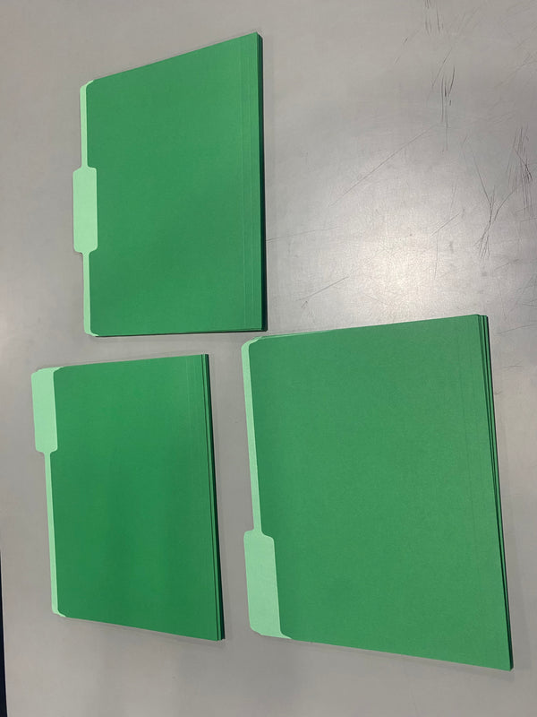 OFFICE DEPOT 2-TONE FILE FOLDERS, 1/3 CUT, LETTER SIZE, PACK OF 24 - GREEN - Like New
