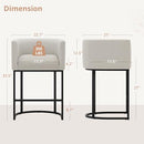 LUE BONA 27" H COUNTER HEIGHT BAR STOOLS SET OF 2, MODERN BARREL COUNTER STOOLS - Like New