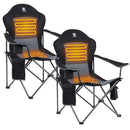 EVER ADVANCED Heated Camping Chair, Lawn Chairs Heated Chair Outdoor Sports - Brand New