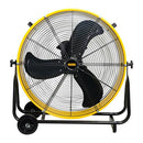 HiCFM 8800 CFM 24" DC Motor Drum Fan 180° Pivoting Head - Yellow - Brand New