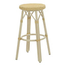 Greemotion Binde Boho 30"x30" Barstools All-Weather Wicker Set of 2, Natural - Like New