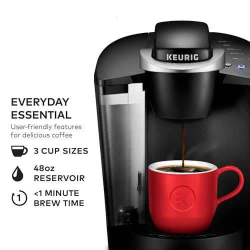 KEURIG K-CLASSIC SINGLE SERVE K-CUP POD COFFEE MAKER WITH 3 BREW SIZES - BLACK - Like New