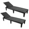 Sunnydaze 5-Position Outdoor Adjustable Chaise Lounge Chair - Set of 2 - Black - Like New