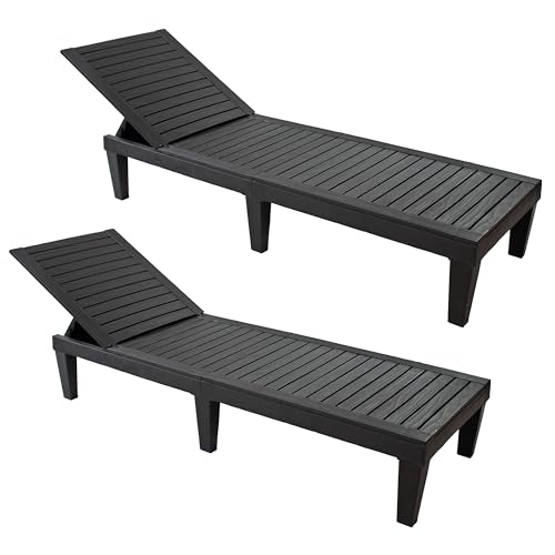 Sunnydaze 5-Position Outdoor Adjustable Chaise Lounge Chair - - Scratch & Dent