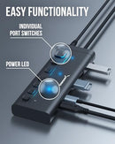 SABRENT 7PORT USB-C HUB 48W 5GBPS 3 USB-A 4 USB-C (HB-3A4C) - BLACK - Like New