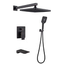 Shower Faucet Kit High Pressure Rain Shower head and 3-Setting Handheld Spout - Brand New