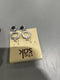 THE SAK SILVER AND BLACK DROP HEXAGON EARRINGS - Brand New