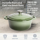 Lexi Home Cast Iron Enameled Dutch Oven Pot Lid 2.8 qt Sauce Pa LB6675 - Green - Like New