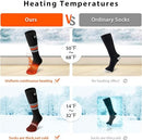 MATKAO HEATED SOCKS RECHARGEABLE OUTPUT 7.4V, SIZE: MEN L, BLACK/ORANGE - Like New