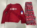 CUDDL DUDS KIDS 2 PIECE PAJAMAS SET - SIZE: YOUTH M(8) - RED - Like New
