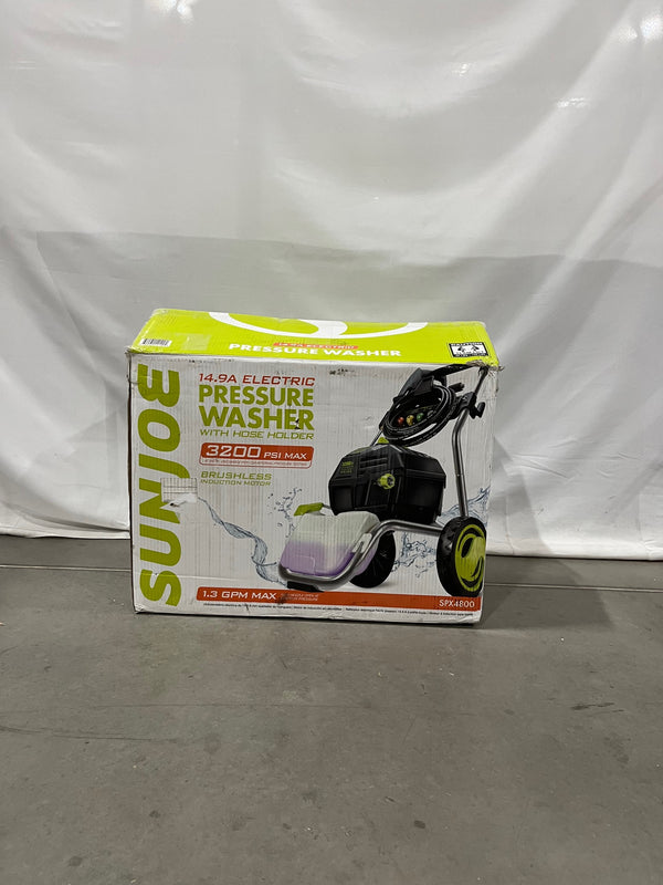 Sun Joe SPX4800 14.9A Electric Pressure Washer, 5 Tips, Detergent Tank - Green - Like New