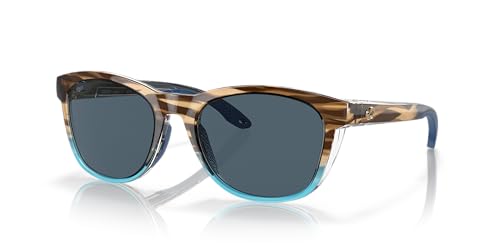 06S9108 COSTA DEL MAR WOMEN'S ALETA ROUND WAHOO/GRAY POLARIZED 580P 54MM - 54 - Like New