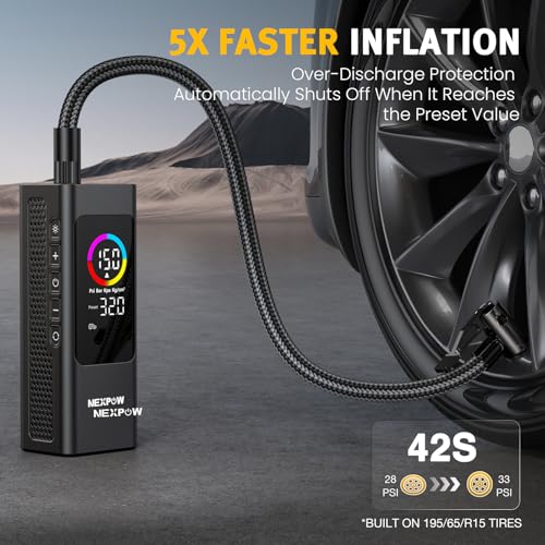 NEXPOW 150 PSI Tire Inflator Portable Air Compressor NP27 - Black - Like New