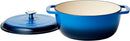 Amazon Basics Enameled Cast Iron Covered Round Dutch Oven, 4.3-Quart - Blue Like New