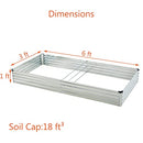 Zunatu 6x3x1ft Galvanized Raised Garden Bed,6x3x1ft, B0BN7DBB3K - Silver - Brand New