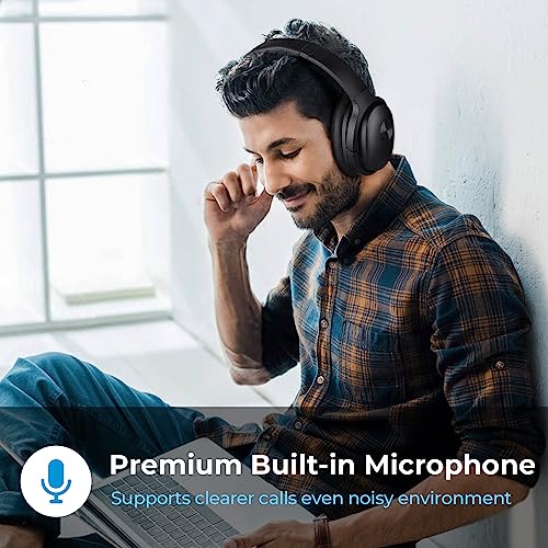 PHONICGRID SE7 HYBRID ACTIVE NOISE CANCELLING OVER EAR HEADPHONES - BLACK - Like New