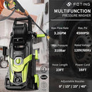 FOTING Upgraded Pressure Power Washer 4500PSI, 4 Quick Connect Nozzles Green - Like New
