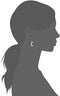 SE0414 THE SAK BLACK STONE SMALL DROP EARRINGS - BLACK/SILVER - Brand New