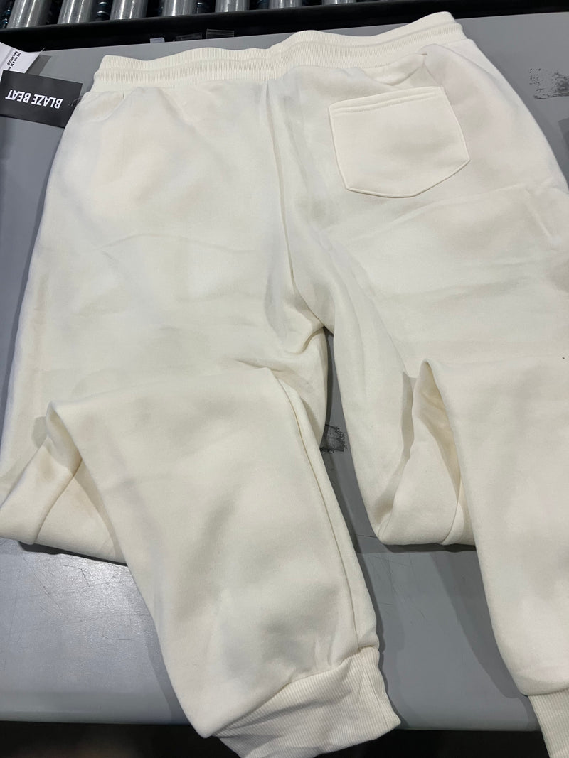 BLAZE BEAT SWEATPANTS WITH THREE POCKETS - SIZE EXTRA LARGE - NATURAL - HR24004 - Brand New