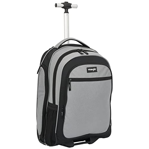 WRANGLER DOBSON COLLECTION FEATURING DUFFEL TRAVEL, 19" ROLLING BACKPACK - GRAY - Brand New