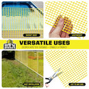 Temporary Fence 4'x100' Yellow, Plastic Snow Fence Safety Barrier Garden - Brand New