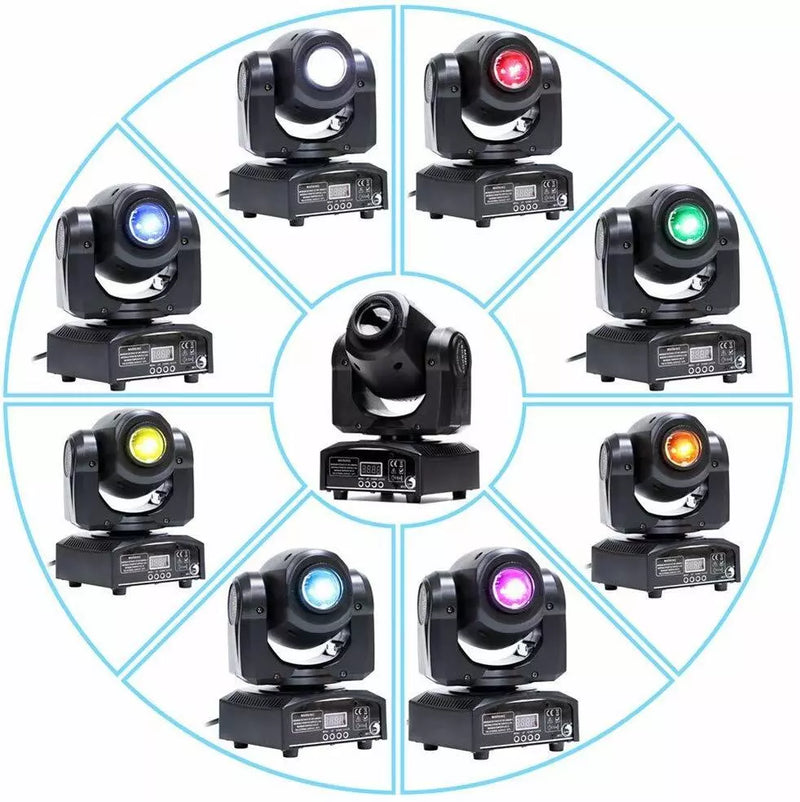 U' King B242 LED 30W Moving Head Light Spot Color Gobos Light DJ DMX - Black Like New