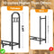 GREENER 4FT FIREWOOD RACK OUTDOOR - BLACK - Like New