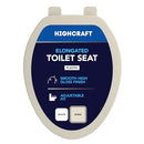 HIGHCRAFT B1TSPE ELONGATED PLASTIC TOILET SEAT WITH ADJUSTABLE HINGE - BONE - Like New