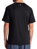 Gaiam Men's Everyday Basic Raglan Top, Midweight Jersey, Size L, Black - Brand New