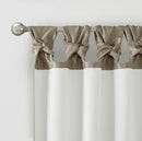 MADISON PARK EMILIA TWIST TAB LINED WINDOW CURTAIN, 50X108" - GRAY - Like New