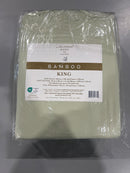 KATHY IRELAND 1200 THREAD COUNT 6 PIECE COTTON RICH SHEET SET KING - LIGHT GREEN - Like New