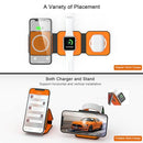 NANO 3 IN 1 CHARGING STATION UCOMX,FOLDABLE 3 IN 1 WIRELESS CHARGER -ORANGE Like New