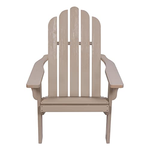 SHINE COMPANY MARINA ADIRONDACK CHAIR, BACK & SEAT PRE-ASSEMBLED - GRAYSTONE - Like New