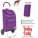 045244981888 DBEST PRODUCTS TROLLEY DOLLY PURPLE FOLDABLE SHOPPING CART - PURPLE - Brand New