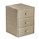 Pure Linen Folding Storage Box - Sturdy Frame, Easy Pull Fabric Bins - Organizer - Brand New