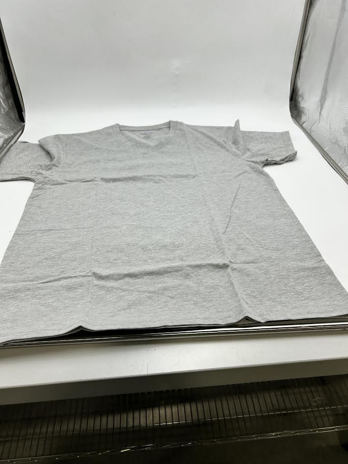 BLACK ICE MEN'S V-NECK SHORT SLEEVE T-SHIRT - SIZE: MEN L - HEATHER GRAY - Brand New